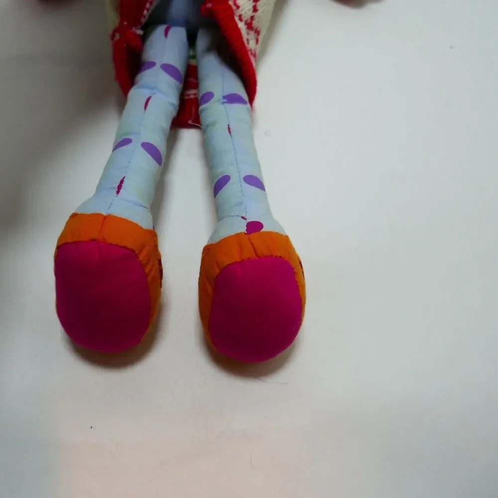 Groovy Girls Plush Doll Black Hair Christmas Sweater Orange Shoes